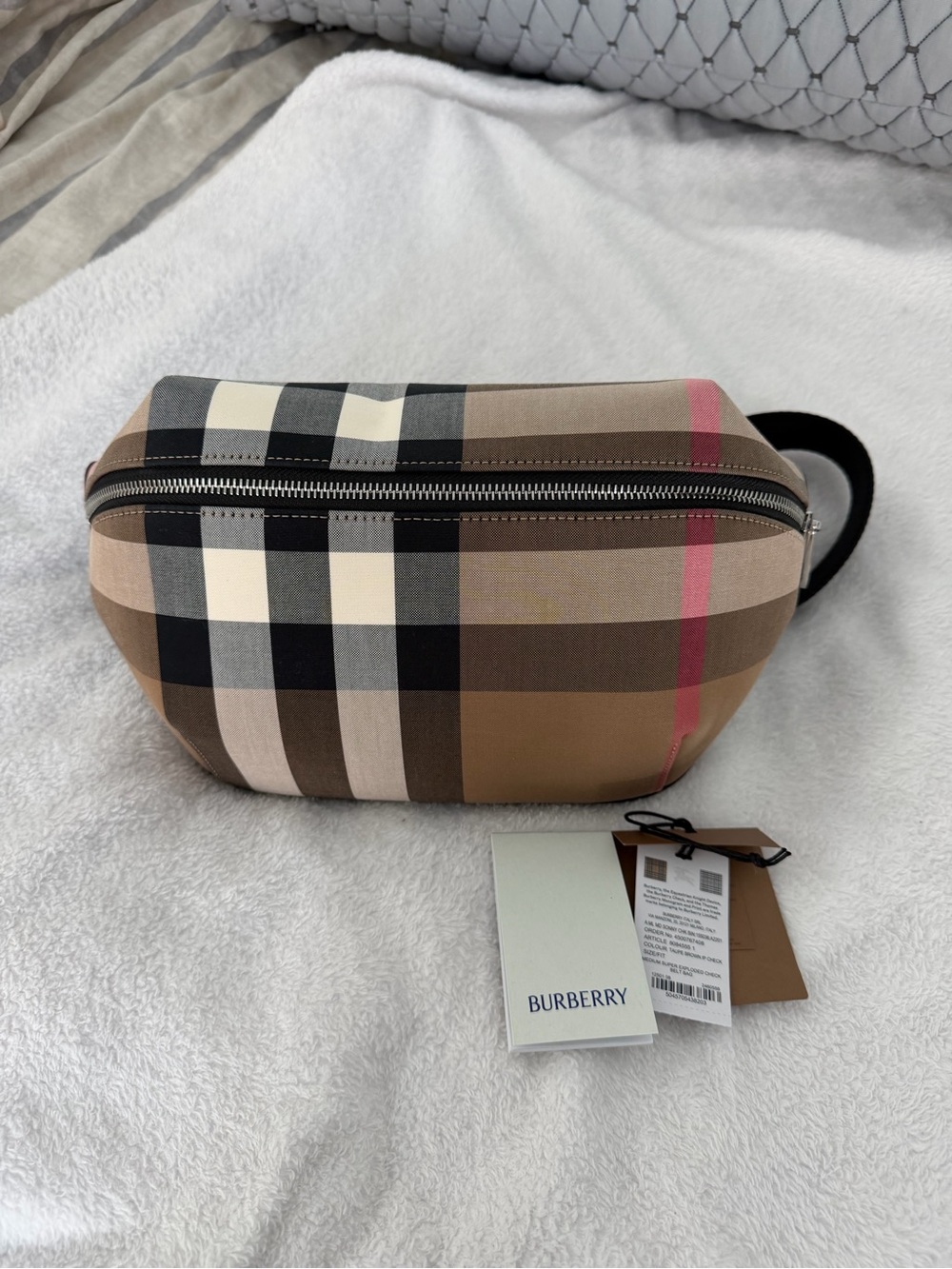 ✨ Burberry Icon Stripe Sonny Belt Bag - Pristine Condition w/ COA ✨